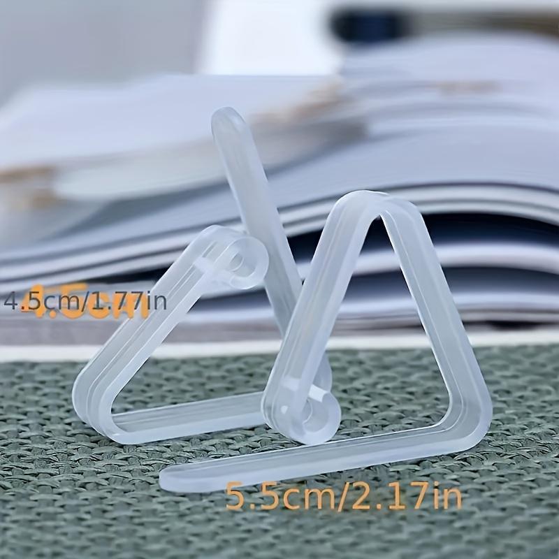 Clear Plastic Tablecloth Clips - Invisible Non-Slip Grips, No Drill Required, Transparent Table Skirt Holders for Secure Fit, Ideal for Home