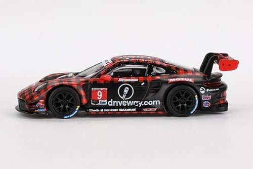 MINI GT 1/64 Scale Scale Model: Porsche 911 GT3 R IMSA Sebring 12 Hours GTD PRO Winner 2023 #9 Pfaff Motorsports (Left-Hand Drive) Finished Product
