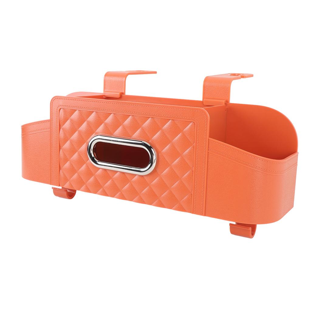 Car Back Seat Organizer with 2 Drink Cup Holder Tissue Box Hooks Phone Holder Multifunctional