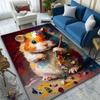 Colorful Hamster with Paint Brush Patterned Carpet, Suitable As a Non Slip Play Mat for the Living Room and Bedroom Sofa