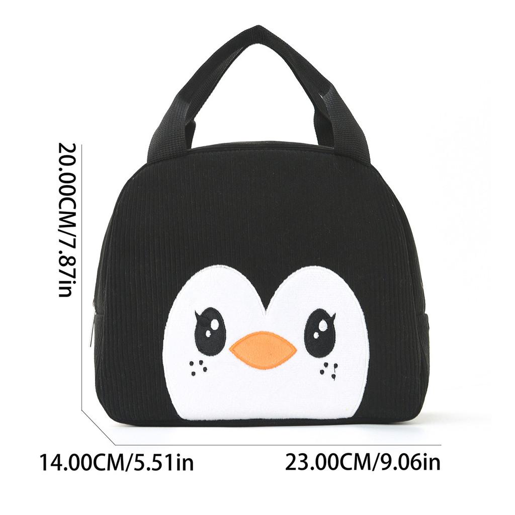 Borsa termica da pranzo pinguino per bambini con design portatile e ritenzione del calore