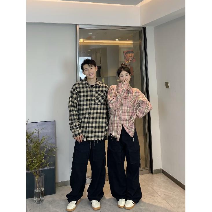 2024 Brief Langarmhemd Japanischer Hong Kong Stil Ins Loses Hemd Jungen Sommer Trendy Vielseitig Casual Mantel