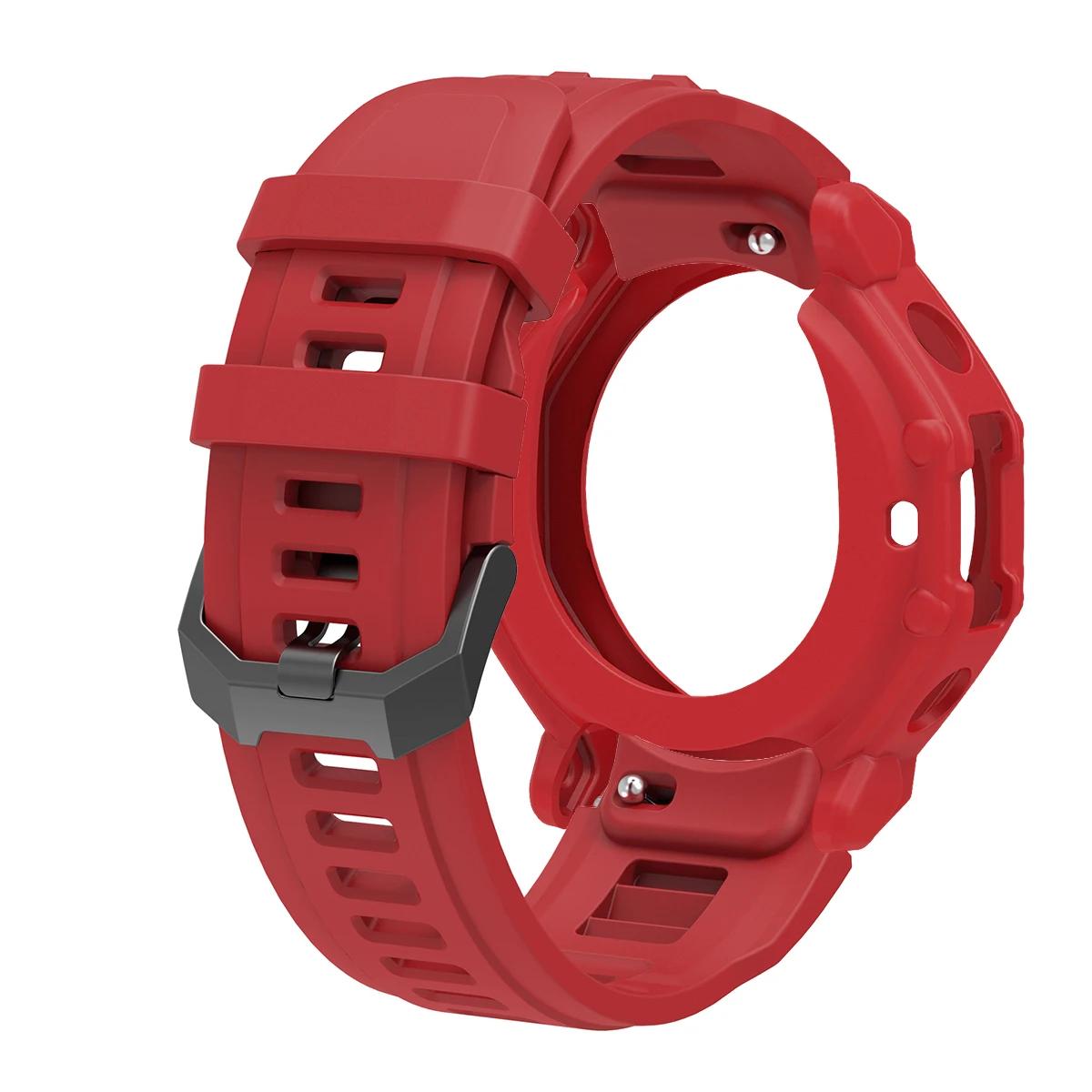 

Силіконовий ремінець + Чохол для смарт-годинника Huami Amazfit T-REX 3 Pro Ремінець для годинника Браслет Накладка на зап ястя для Amazfit T-rex3 Pro For T-rex 3pro 48mm