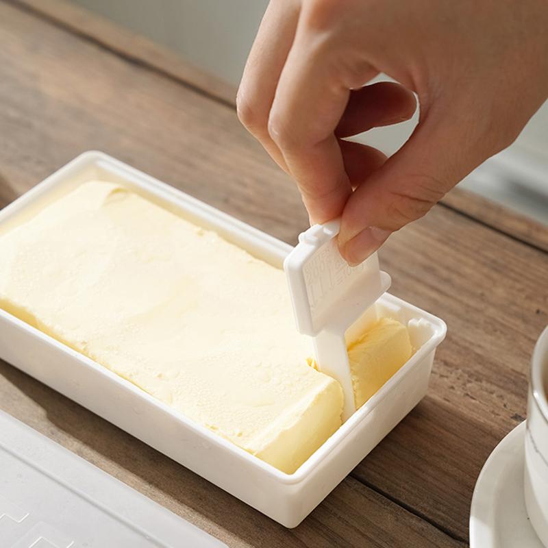 Butterdose mit Deckel, Butter-Frischhaltebox mit Cutter Slicer, Butterbox für die Arbeitsplatte zur Aufbewahrung im Kühlschrank zu Hause