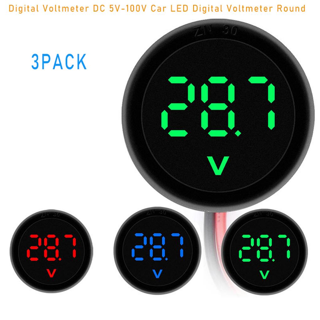 3 Stück/Set Professionelles digitales Voltmeter mit genauer und leicht ablesbarer LED-Anzeige Vielseitigkeit