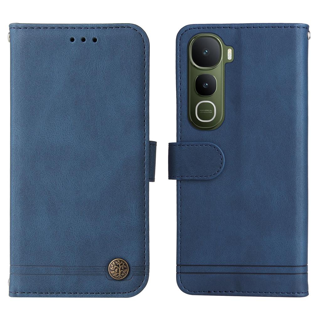 For vivo Y400 5G Leather Wallet Cases Skin Touch Phone Cover Stand with Strap