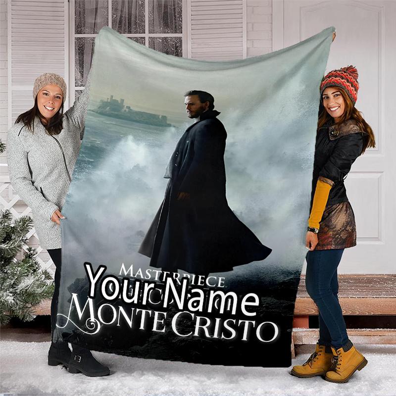 Custom Name The Count of Monte Cristo Theme Printed Blanket - Perfect for Couch, Bed, Travel & Outdoor Use | Machine Washable, Cozy & Durable.