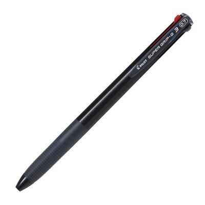 Pilot Super Grip G3 Ballpoint 10 BKSG300F10B 0.7" 3-Color Pen, Black, Pens,