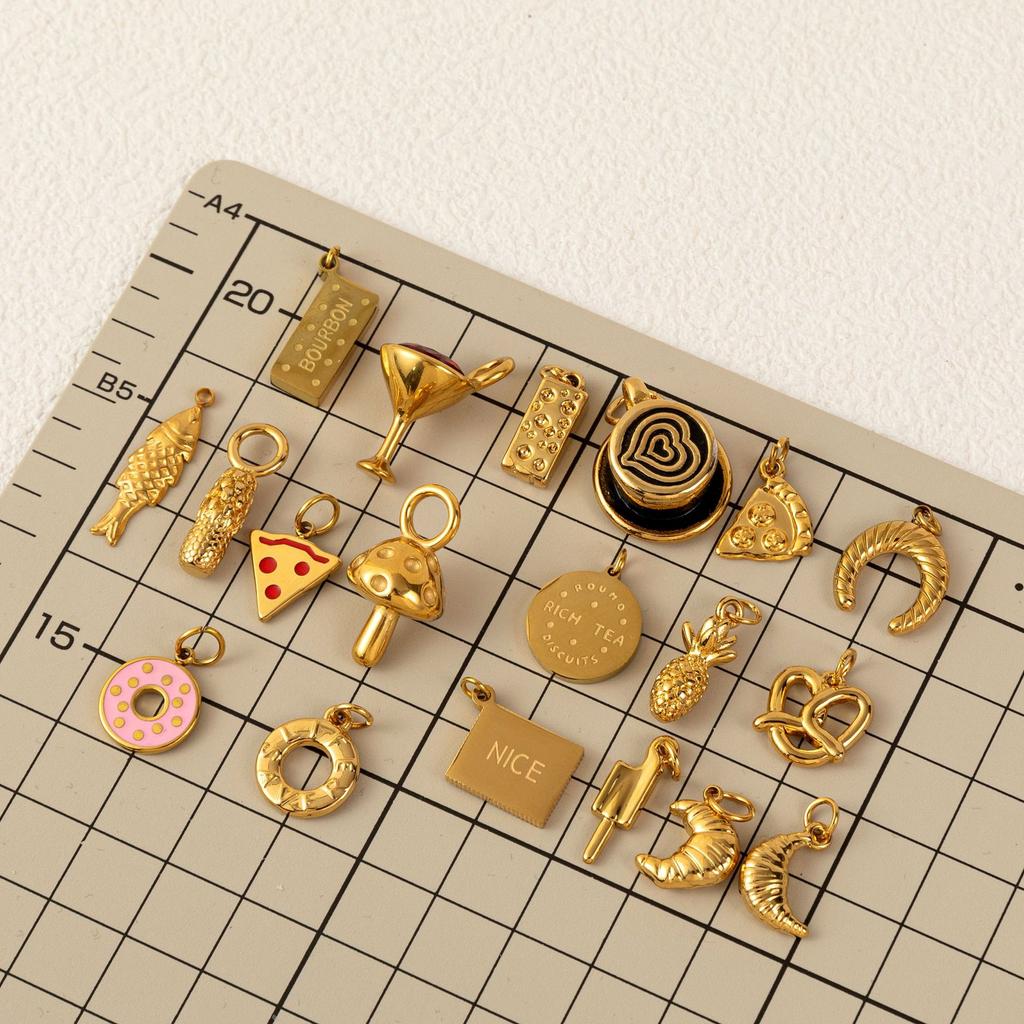 Yori 3pcs/Lot DIY Pendant Charms for Necklace Bracelet 18k Gold Plated Multi Charm DIY Jewelry Gifts Accessories