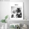Travel Poster with Palm Tree Print, Black and White Photography Poster, Canggu, Ubud, Palm Tree, Tropical Picture Painting