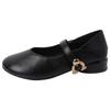 French Xiaoxiangfeng Mary Jane Shoes Women's 2025 Spring New Thick Heel Square Head Miss Premium Princess Shoes
