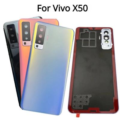Back Glass For Vivo X50 2004 X50 5G V2001A 2005 Battery Cover Rear Housing Door Back with Camera Lens