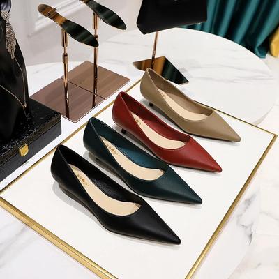 Dámska móda Tenký nízky podpätok Špicaté plytké ústa Všestranné Pohodlné jednoduché topánky Ploché topánky