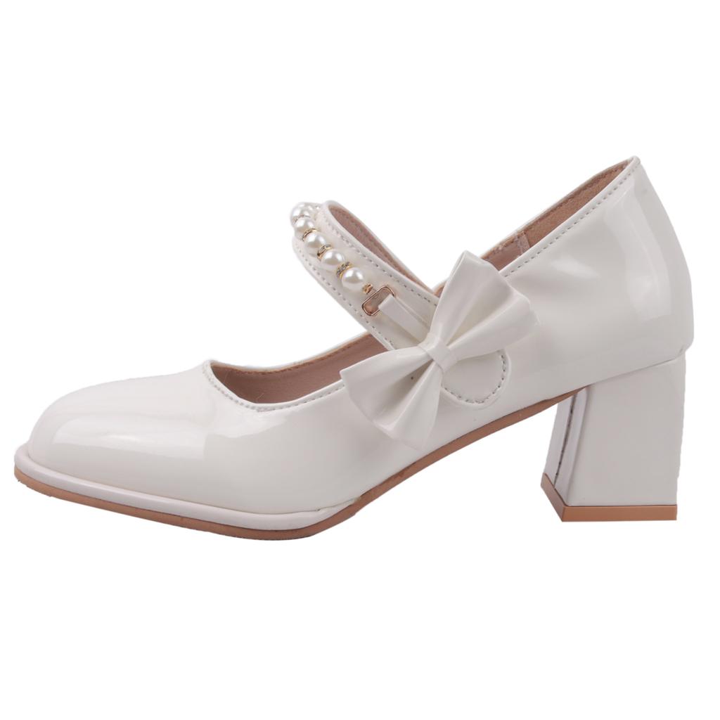 Fashion Versatile High Heels Mary Jane Women's Shoes 2025 New Skirt Wine Gentle High Heels Women's Shoes