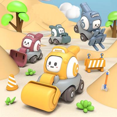 Interactive Cartoon Inertia Car Toy, Durable Plastic Construction, with Face Changing Whistle Function, for Birthday, Halloween,Christmas,Thanksgiving