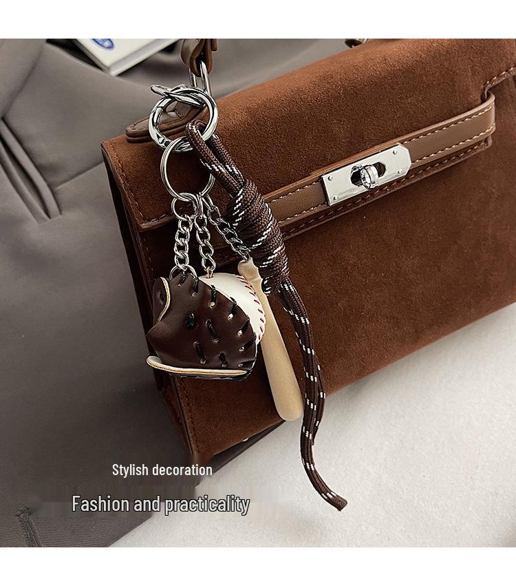 Mattes Wildleder Retro Kelly Tasche: Damen Modische Umhängetasche