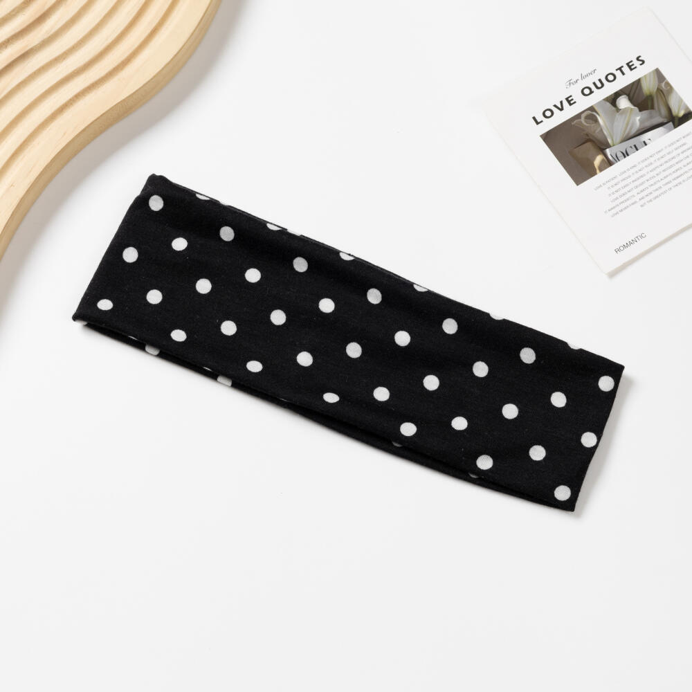 Fashion Polka Dot Makeup Hairband Hair Accessories New Wave Yoga Elastic Headband Sports Fitness Sweat-absorbent Hairband