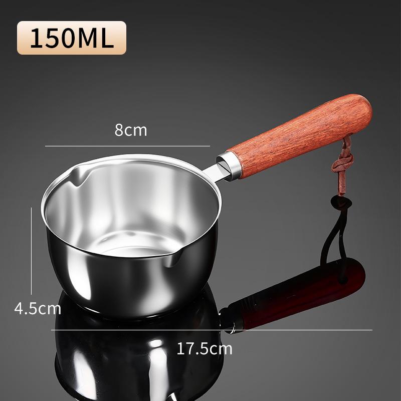 

Stainless Steel Oil Drizzle Pot with Long Handle - Mini Splatter-Free Frying and Pouring Tool