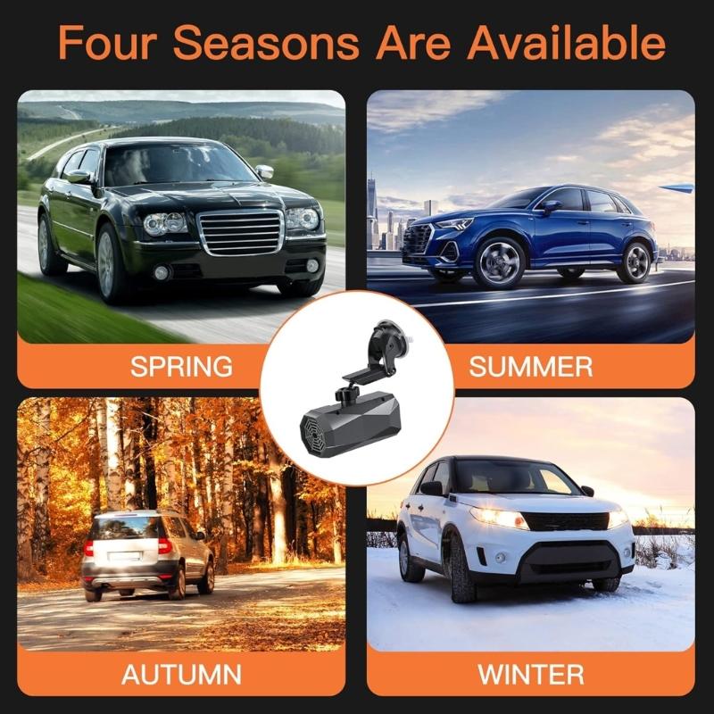 Quick Heat Car Space Fan Heater, 12V Portable Auto Heating Coolers with Overheat Protection for Cozy Driving Experience