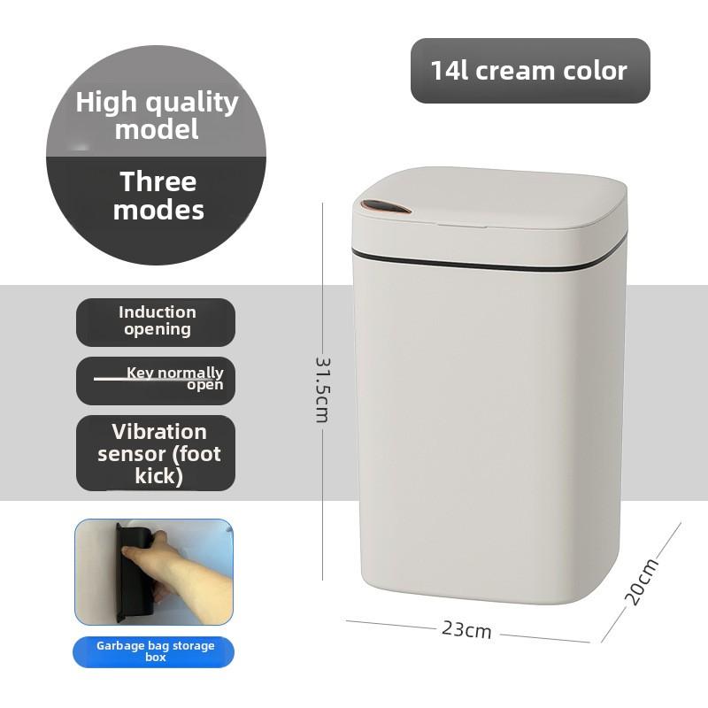 Smart Trash Can, Silent Closure - Anti Odor, Multiple Capacity Options - Requires AA Battery Power (excluding Battery),