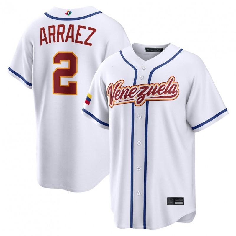 Mens Embroidered Baseball T-Shirt Venezuela Team WBC 2026 Short Sleeve Sportswear Loose Fit Cotton Blend