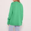 Women's Fashion Loose Round Neck Long Sleeve Knit Personality Solid Color Casual Sweater