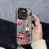 Japan Plane Travel Ticket Phone Case For iPhone 16 15 14 13 12 11 Plus Pro Max Multicolor Aurora Laser Shockproof Funda Cover