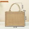 Hand-Painted Muji Jute Burlap Tote Bag for Christmas