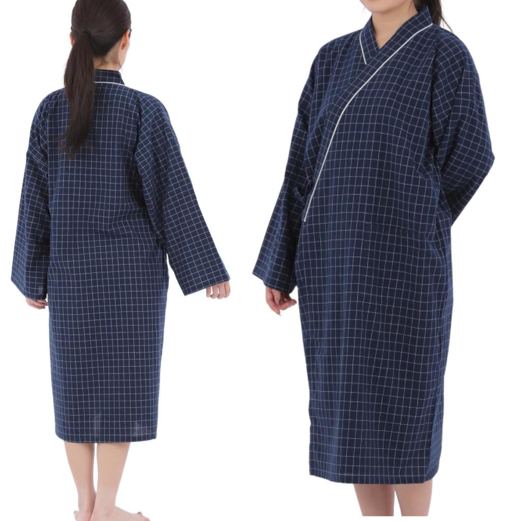 Designed with Caregivers in Easy to Put On and Take Fully Short Suitable for and Sleepwear Navy Mind Loose-fitting, Open-Front Pajamas, Off, Open,