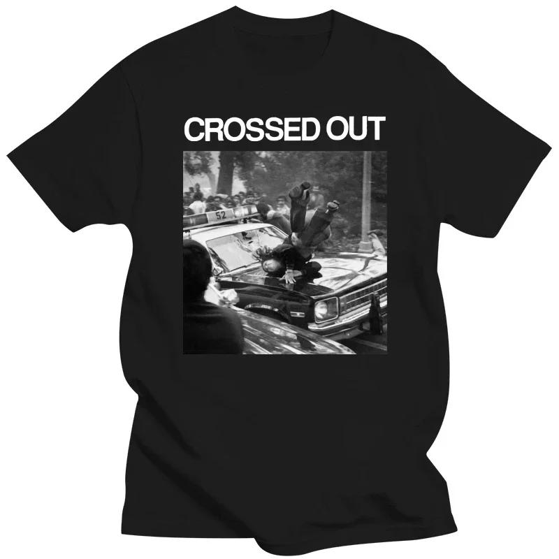 Crossed Out V10 Demo 91 Tshirt Black Powerviolence Grindcore All Sizes S3XL Design T Shirt UnisexS High Quality TOP TEE