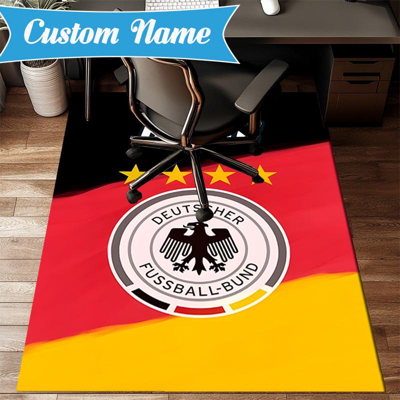 Custom Name Germany Flag Rug Game Carpet, Floor Mat for Bedroom Living Room Entryway Rug, Home Decor Idea Gift for Christmas birthday