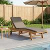 Sun Lounger Brown and Taupe Polyester