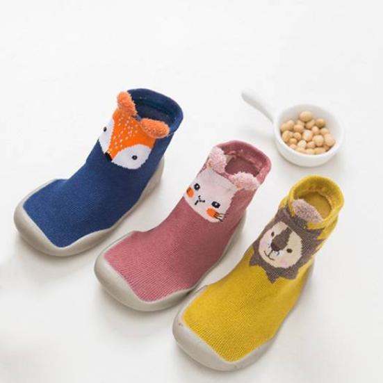 DYS Cartoon Animals Baby Antislip Floor Shoes Ψηλά παπούτσια με μαλακή χοντρή σόλα