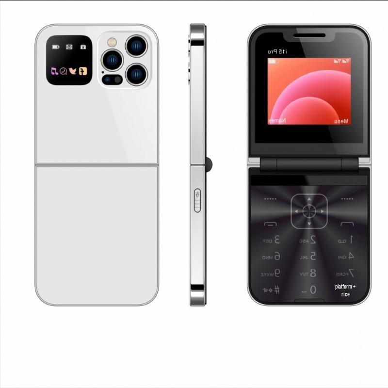 Cross-Border 2G Flip Phone for Seniors - Large Buttons & Flashlight