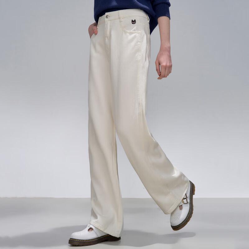 A02 Women's Casual Straight-Leg Denim Cargo Pants