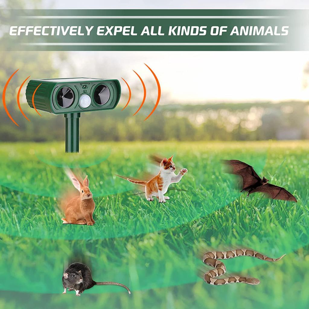 Solar Animal Repeller: Mouse, Snake, Dog, Cat, Bird Outdoor Infrared Strobe
