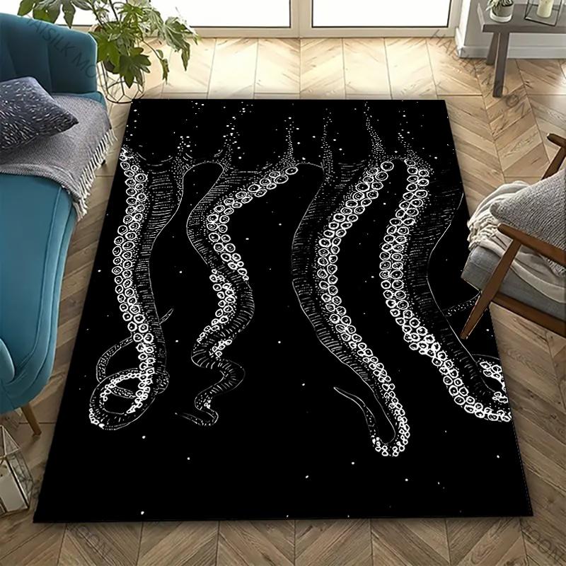 Colored Octopus Printed Carpet Living Room Bedroom Sofa Mat Office Large Area Decorative Rug Modern Decorative Rug Fast Delivery