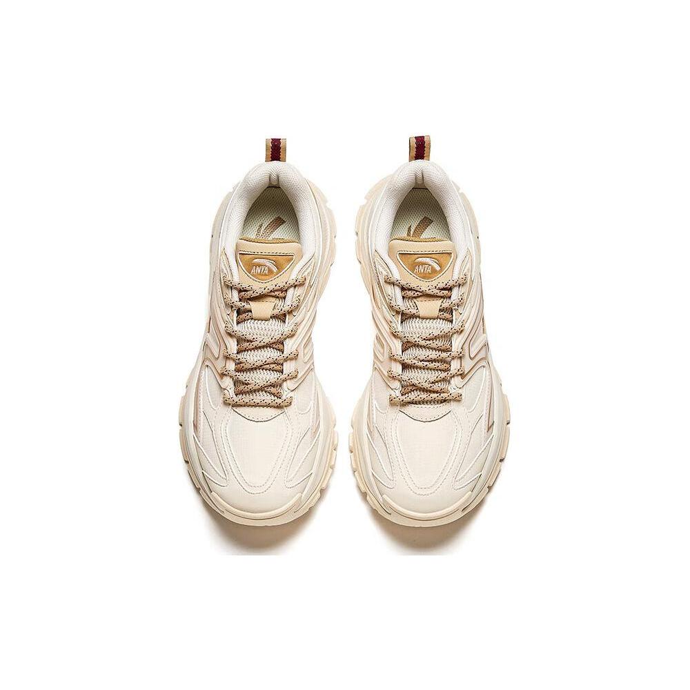 New Anta Hot Anti Slip Wear Resistant Low Top Casual Shoes Men's Beige Brown 912348806-2