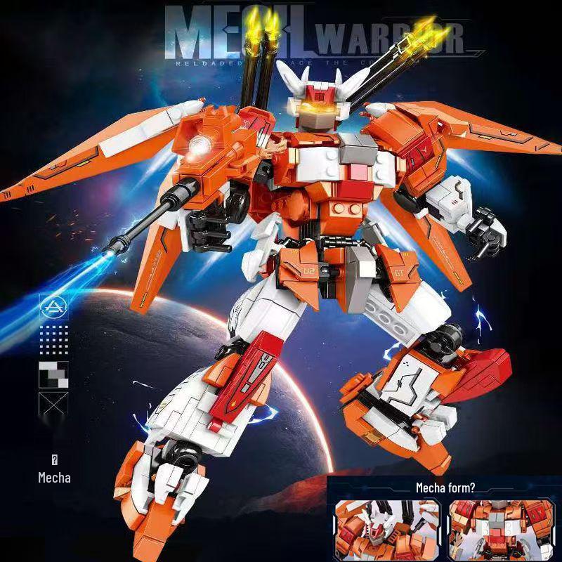 Compatible LEGO-Style Transforming Robot Mecha Gundam Warrior Building Blocks Toy for Boys