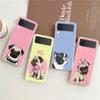 Cute Pug Dog Hard PC Phone Case For Samsung Galaxy Z Flip 6 5 4 Transparent ShockProof Cover for Samsung Z Flip 3 Shell Fundas