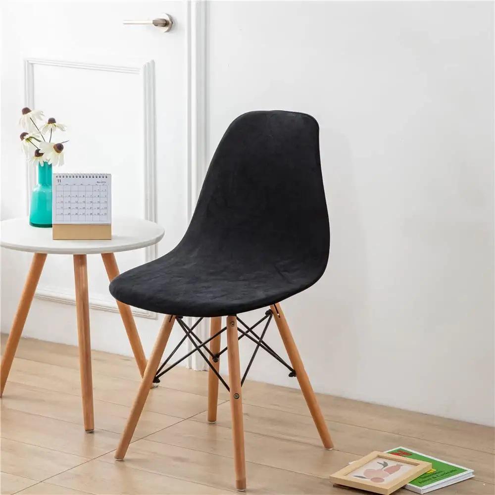 Hochwertiger Samt Stuhlbezug 1/2/4/6 Stück Dehnbarer Stuhlbezug für Esszimmer 2 Arten von Stoffen Stuhlhusse für Zuhause