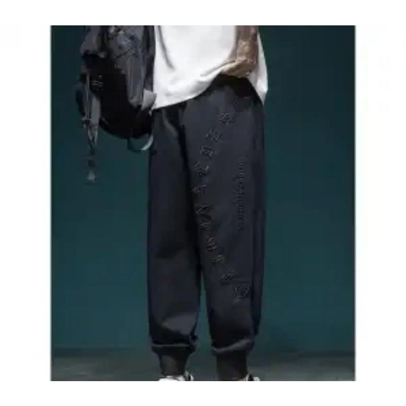 

Мужские спортивные штаны Весна Лето Новые Свободные Повседневные Спортивные Штаны Вышитые M чёрный