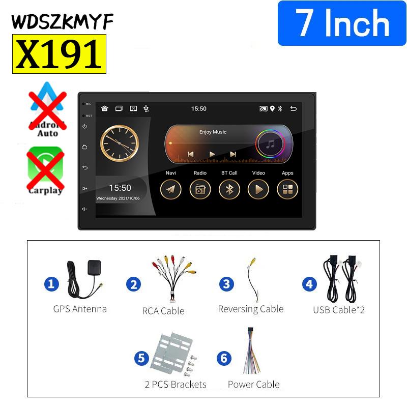 

Автомобильные аксессуары Автомобильное радио 7/9/10 дюймов Беспроводной Apple 2 Din1 стерео приемник Автомобильный мультимедийный камера заднего вида Android 13 Радио