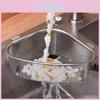 Kitchen Basket Drain Stainless Sink Steel Triangle Food Vegetables Peel Egg Filter Storage Organizer Kitchen Shelf High Capacity