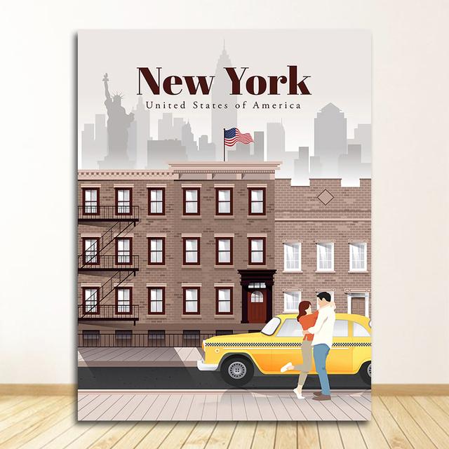 I drukuje zdjęcia ścienny do salonu wystrój domu londyn nowy jork paryż hiszpania mapa miasta obraz ścienny na płótnie skandynawskie plakaty