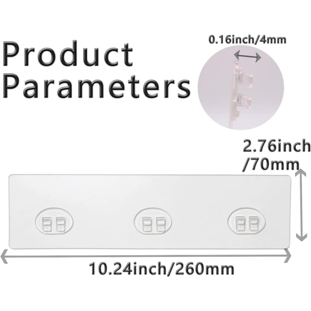 4Pack Shower Caddy Adhesive for Replacement Strong Transparent Adhesive Storage Shelves Sticky Pads No Drilling for Corner Shelf