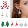 Christmas Tree Ginger Man Dangle Earrings for Women Girls Holiday Drop Earring Christmas Hat Crutch Earring Jewelry Gift
