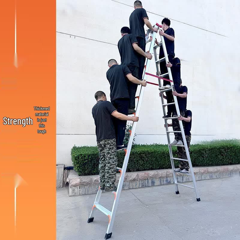 JINGGENG Household Aluminum Alloy A-Frame Ladder