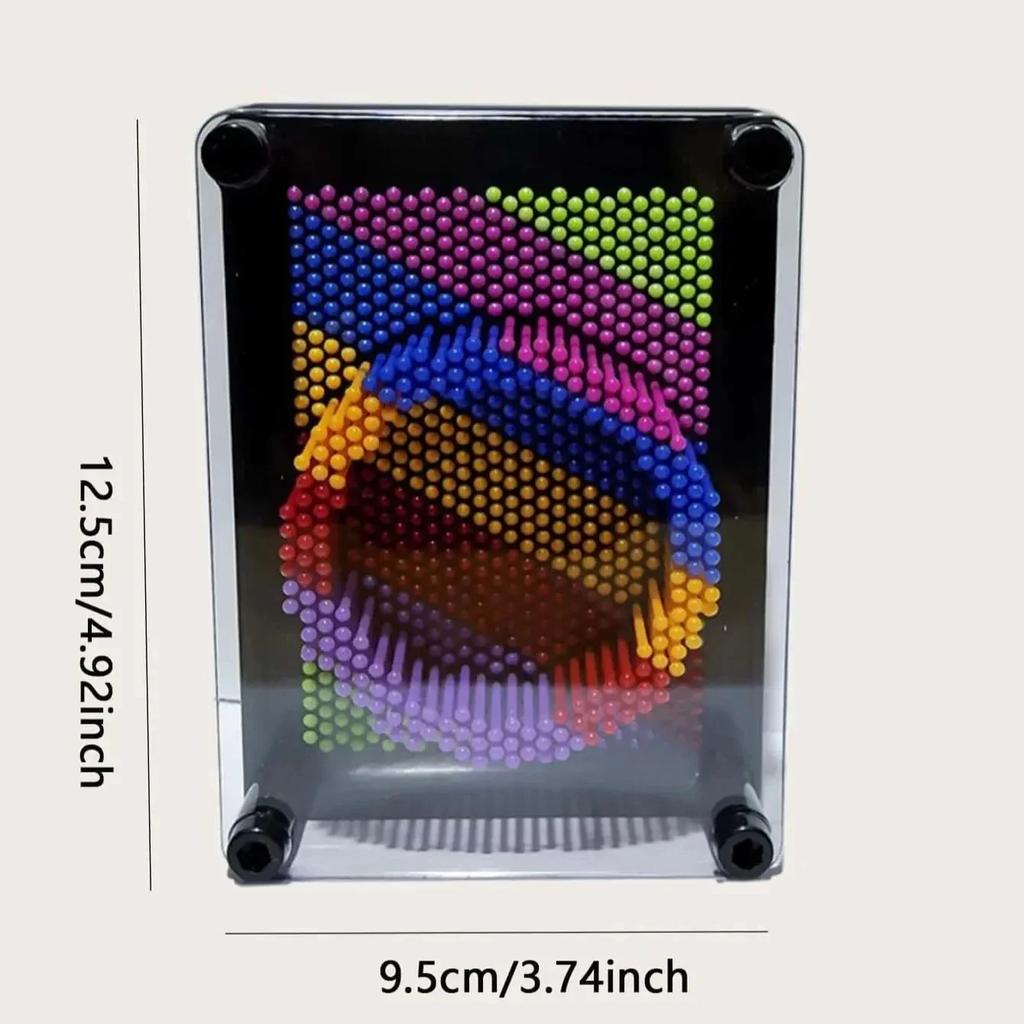 1pc-Creative Hand Model 3D Multi-variable Needle Painting Rainbow, Plastic Square Hand Print Hand Model Office Decoration
