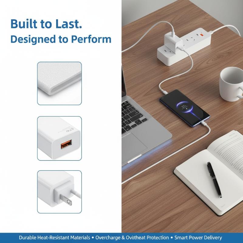 Usb Charger 33W Fast Charging Eu/Us Plug Wall Charger 6A Type C Cable For Redmi K30 K40 Quick Charge Phone Adapter